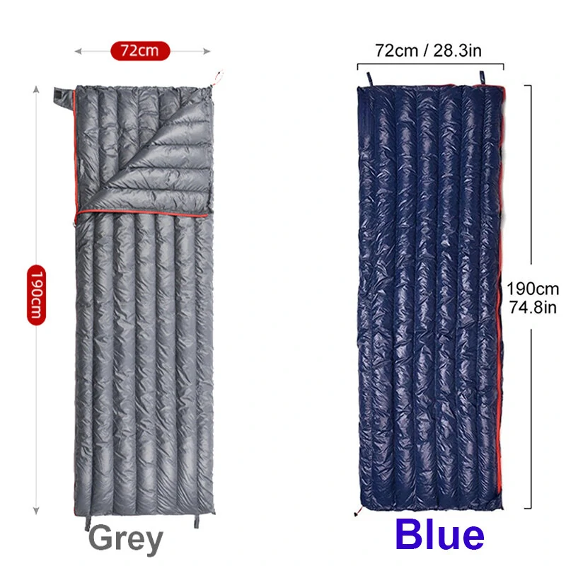 (image for) Down Sleeping Bag Outdoor Adult Children Camping Ultra Light Portable Patchwork Double Indoor Four Seasons Warm Duck Down Hiking Camping Sleeping Bag