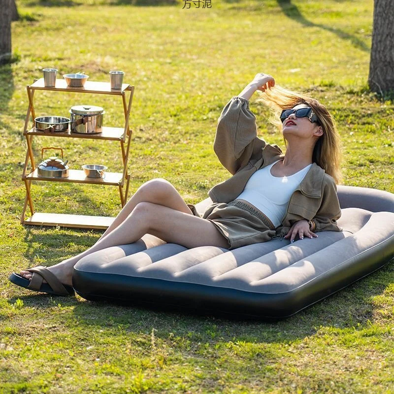 (image for) IPRee Air Cushion Inflatable Mattress Camping Air Cushion Bed With Built-In Pillow Foldable Storage Suitable For Home, Camping, SUV, Truck Tent